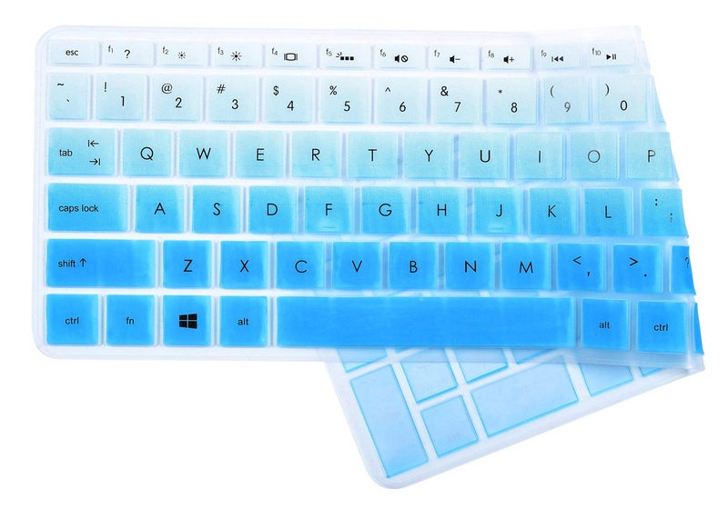 iKammo Keyboard Cover Skin Compatible HP Envy x360 15.6" 15-dr1010nr 15m-dr1012dx / HP Pavilion x360 15-BR075NR / HP Pavilion 15-BS 15-BW 15-CC 15-CB 15-CD Keyboard Covers(Omber Sky Blue) - Image 3